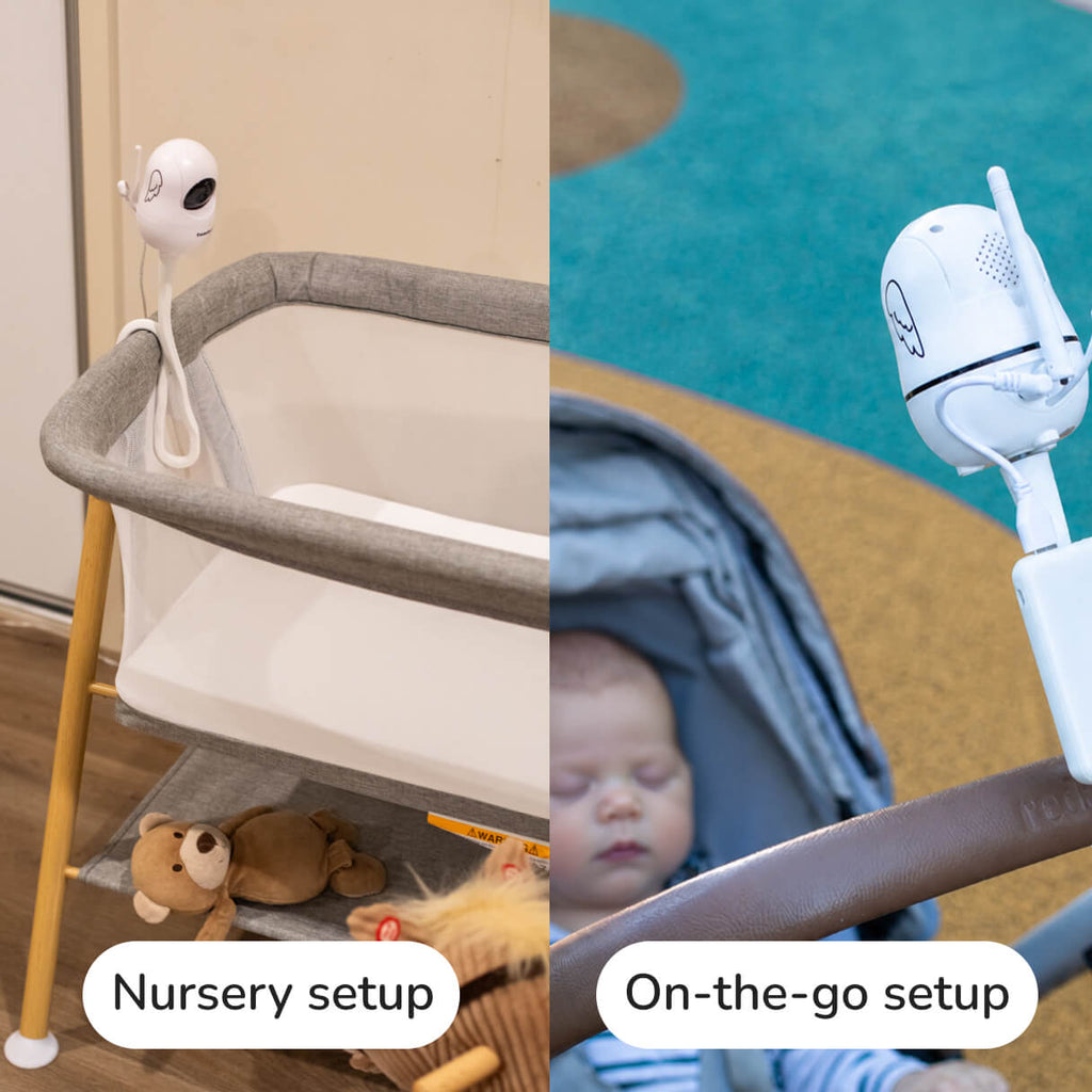 Tweetycam baby monitor with two cameras