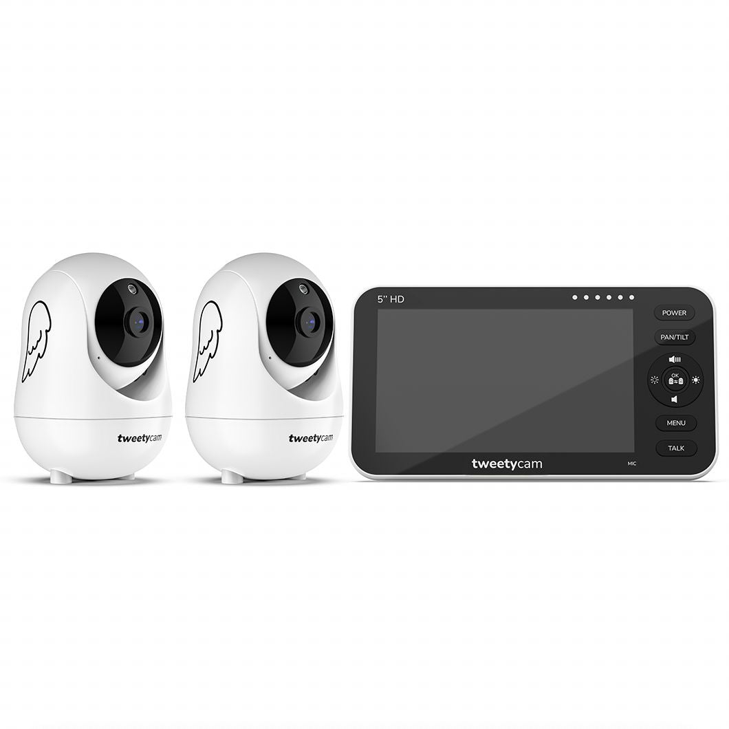 Tweetycam Baby monitor with 2 cameras - White
